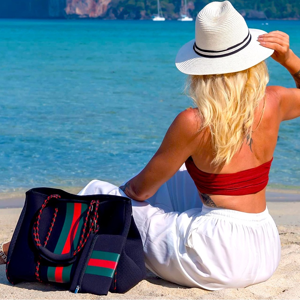 Large Red & Green Tote Bag